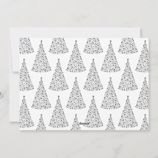 Carte de vacances Doodle Star Tree Purple (Dos)