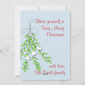Carte de vacances double face Merry Mistletoe (Dos)