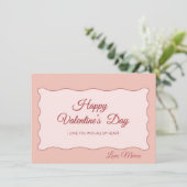 Carte de vacances douce de la Saint-Valentin (Debout devant)