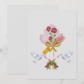 Carte de vacances Dove & Bells Flat (Devant / Derrière)