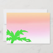 Carte de vacances drôle avec un palmier tropical (Dos)