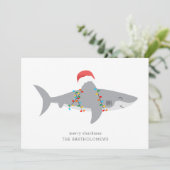 Carte de vacances drôle de requin (Debout devant)