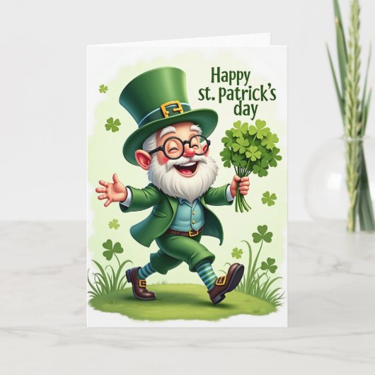 Carte de vacances du lutin rayé (Devant)