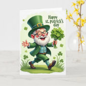 Carte de vacances du lutin rayé (Fleur jaune)