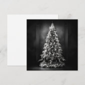 Carte de vacances du Nouvel An avec arbre de Noël  (Devant / Derrière)