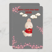 Carte de vacances du Nouvel An chinois (Devant / Derrière)