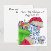 Carte de vacances du Père Noël (Devant / Derrière)