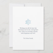 Carte de vacances Dusty Blue Snowflake (Dos)