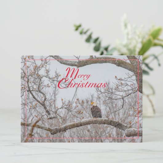 Carte de vacances Eagle in Snowstorm (Debout devant)