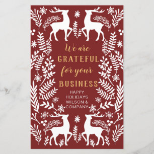 Carte de vacances économique Red Nordic Reindeer B