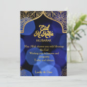 Carte de vacances Eid Al Adha Golden Mandala Flat (Debout devant)