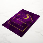 Carte de vacances Eid Moubarak Purple et Gold Foil (Rotation)