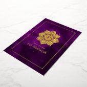 Carte de vacances Eid Moubarak Purple et Gold Foil (Rotation)