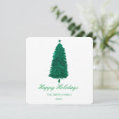 Carte de vacances élégante à l'aquarelle (Debout devant)