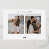 Carte de vacances élégante à l'écriture manuscrite (Verso)