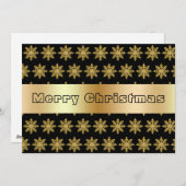 Carte de vacances élégante à neige dorée (Devant / Derrière)