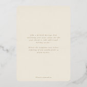 Carte de vacances élégante en forme de croix avec  (Verso)