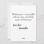 Carte de vacances élégante et magique à plat avec (Dos)