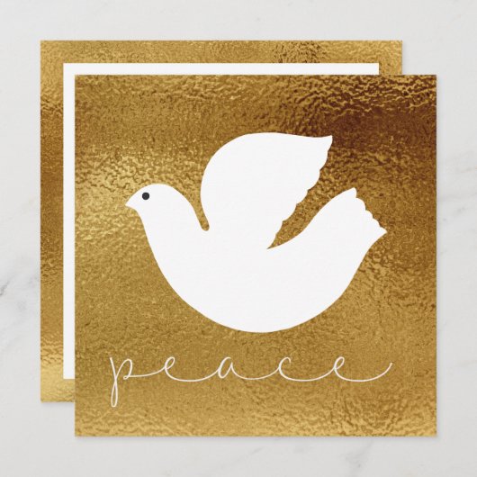 Carte de vacances élégante et moderne en or pour l (Devant / Derrière)