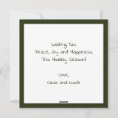 Carte de vacances élégante moderne étoile d'or de (Dos)