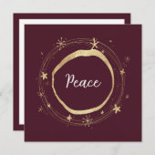 Carte de vacances élégante moderne étoile dorée de (Devant / Derrière)