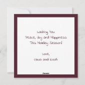 Carte de vacances élégante moderne étoile dorée de (Dos)