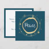 Carte de vacances élégante moderne étoile dorée de (Devant / Derrière)