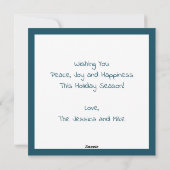 Carte de vacances élégante moderne étoile dorée de (Dos)