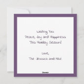 Carte de vacances élégante moderne paix étoile dor (Dos)