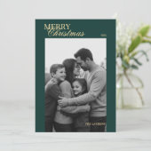 Carte de vacances élégante vintage Tartan Plaid (Debout devant)