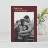 Carte de vacances élégante vintage Tartan Plaid (Debout devant)