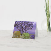 Carte de vacances éléphant lune joyeux (Dos)