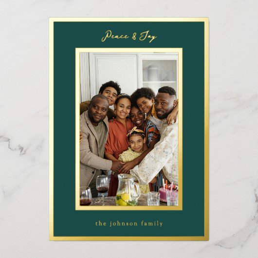 Carte de vacances Emerald Gold (Recto)