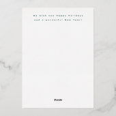 Carte de vacances Emerald Gold (Verso)