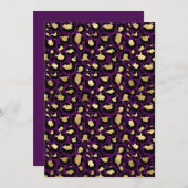 Carte de vacances empreinte de léopard violet (Devant / Derrière)