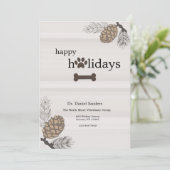 Carte de vacances Empreinte de patte (Debout devant)