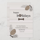 Carte de vacances Empreinte de patte (Devant / Derrière)