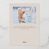 Carte de vacances en aluminium (Verso)