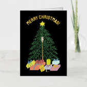 Carte De Vacances En Aluminium Arbre de Noël plié (Recto)