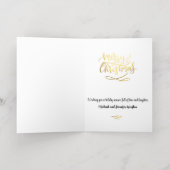 Carte De Vacances En Aluminium Arbre de Noël Premium 5 x 7 Or (Couchage intérieur)