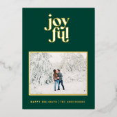 carte de vacances en aluminium avec 1 photo verte  (Recto)