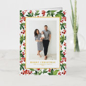 Carte De Vacances En Aluminium Baies d'aquarelle et verdure (Recto)