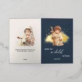 Carte De Vacances En Aluminium Bébé Jésus Illustration Joyeux Noël (Mise à l'extérieur)