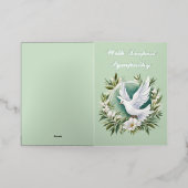 Carte De Vacances En Aluminium Belle colombe blanche (Mise à l'extérieur)