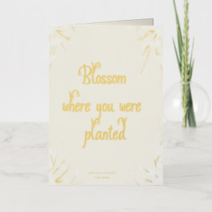 Carte De Vacances En Aluminium Blossom Gold Card