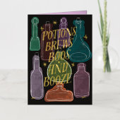 Carte De Vacances En Aluminium Boos et Brews Gold (Recto)