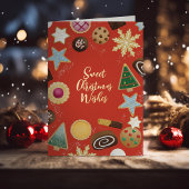 Carte De Vacances En Aluminium Boulangerie de voeux de Noël doux