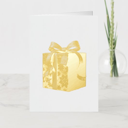 Carte De Vacances En Aluminium Cadeau de Noël (Recto)