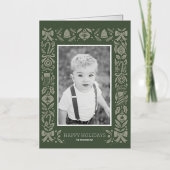 Carte De Vacances En Aluminium Cadre Folk (Recto)