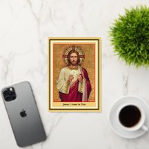 Carte de prière de communion spirituelle en GRANDE